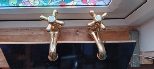 Brass gold plated batheoom - brass,