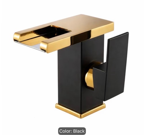 Black gold bathroom basin - gold,