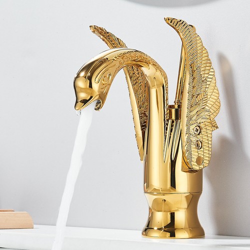 Gold basin mixer tap mono - basin,