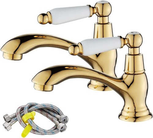 Gold victorian basin pillar - gold,