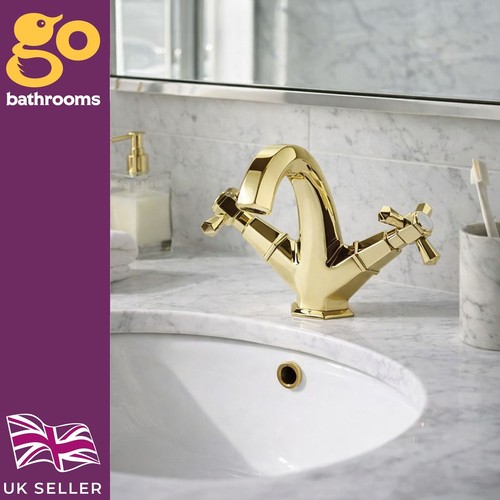 Polished gold basin mono mixer - polished,