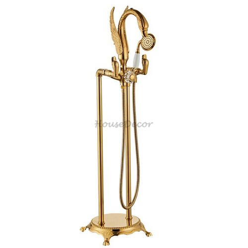 Luxury gold swan freestanding - gold,