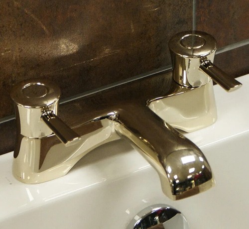 Gold bathroom taps bath - bathroom,