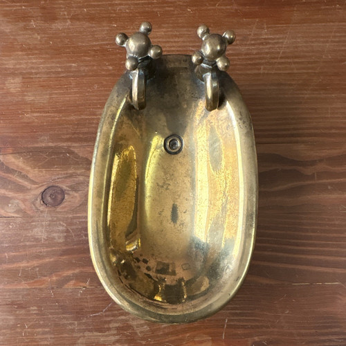 Brass soap dish with tap - soap,