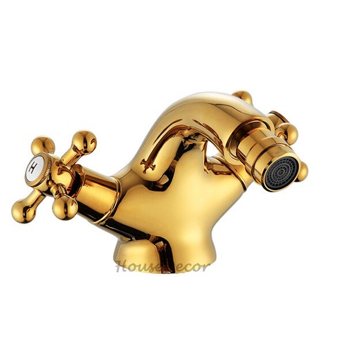 Household gold double handles - gold,