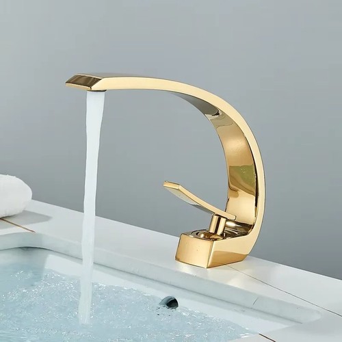 Bathroom curved basin faucet - basin,