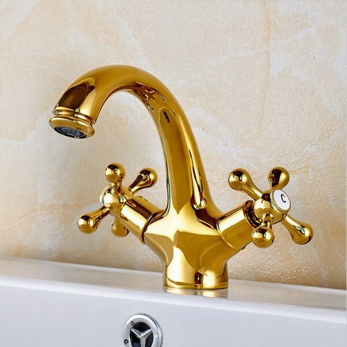 Double cross handle golden - cross,