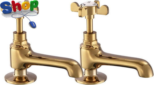 Polished gold basin - polished, pillar