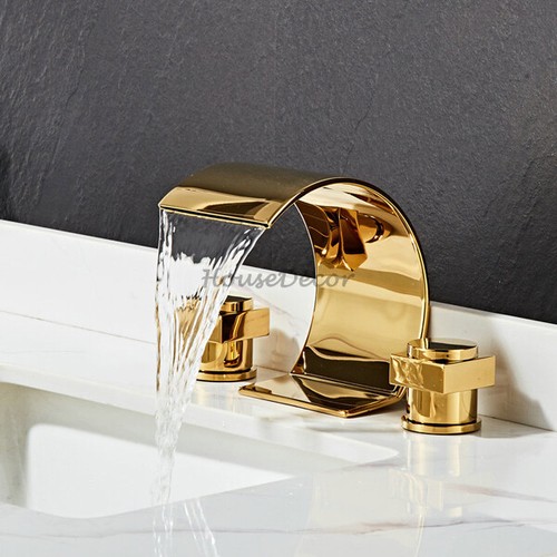 Gold polished hole waterfall - gold,