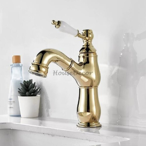 Vintage gold bathroom basin - vintage,