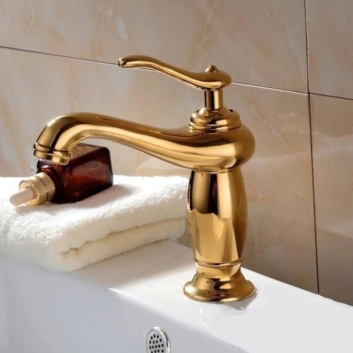 Polished gold single hole - polished,