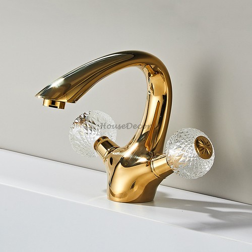 Gold polished bathroom dual - polished,