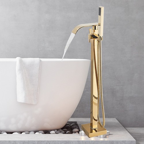Gold freestanding bath - gold,