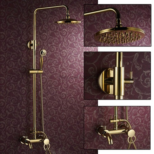 Gold polished brass round - gold,