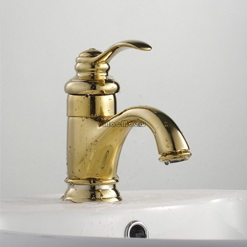 Polish gold bathroom basin - gold,