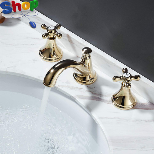 Hole bathroom sink - 3-hole, mixer