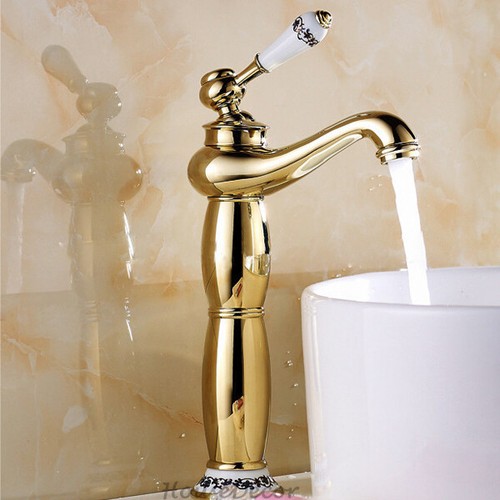 Gold ceramic handle - gold,